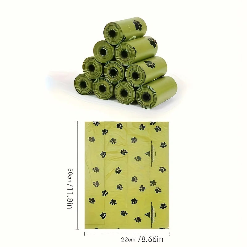 Biodegradable Dog Poop Bags, Extra Thick Leak Proof Waste Bags with printing, Eco-Friendly Dog Walking Essentials, Scented