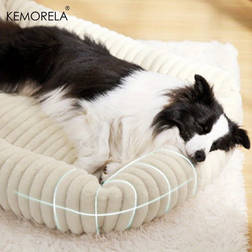 Orthopedic Plush Dog Bed - Mattress with High Resilience Support All Seasons Fluffy Pet Bed for Medium Large Dogs,for Bedroom