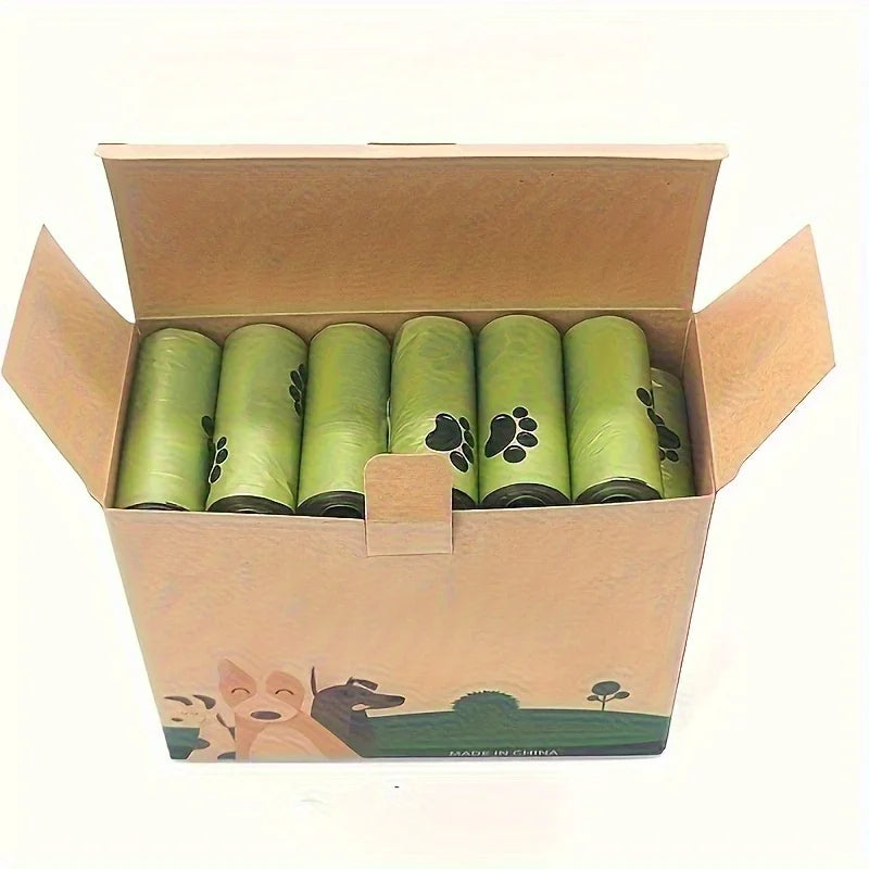 Biodegradable Dog Poop Bags, Extra Thick Leak Proof Waste Bags with printing, Eco-Friendly Dog Walking Essentials, Scented